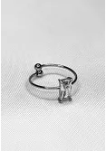 Ring Silver - Glassten - Rostfritt stål 3