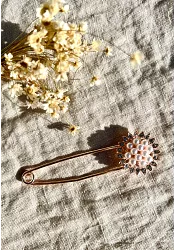 Säkerhetsnål - Blomma - Guld 3