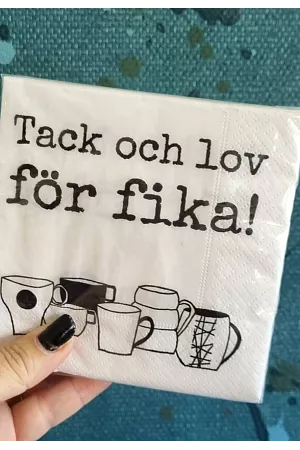 kaffeservett - Tack och lov -  Erika Tubbin