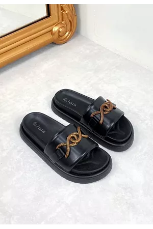 Sandal med kedja - Svart