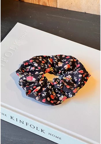 Scrunchie - Svart - Rosor 1