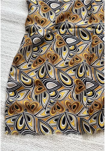scarf - Mönstrad - Senap 2