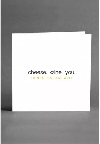 Cheese, Wine, You - Vykort 1