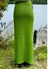 Ribbstickad kjol - Ärtgrön 3