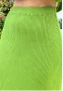 Ribbstickad kjol - Ärtgrön 4