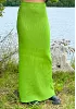 Ribbstickad kjol - Ärtgrön 5