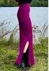 Ribbstickad kjol - Violett 2