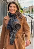 Svart Paisley-Leopard Mönstrad Scarf 4