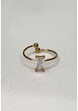 Ring Guld - Glassten - Rostfritt stål 2
